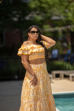 Load image into Gallery viewer, Divine Skirt Set- White and Mustard *NEW ARRIVAL*