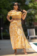 Load image into Gallery viewer, Divine Skirt Set- White and Mustard *NEW ARRIVAL*