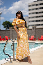 Load image into Gallery viewer, Divine Skirt Set- White and Mustard *NEW ARRIVAL*