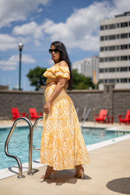 Load image into Gallery viewer, Divine Skirt Set- White and Mustard *NEW ARRIVAL*