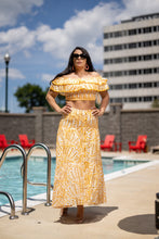 Load image into Gallery viewer, Divine Skirt Set- White and Mustard *NEW ARRIVAL*