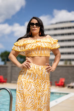 Load image into Gallery viewer, Divine Skirt Set- White and Mustard *NEW ARRIVAL*