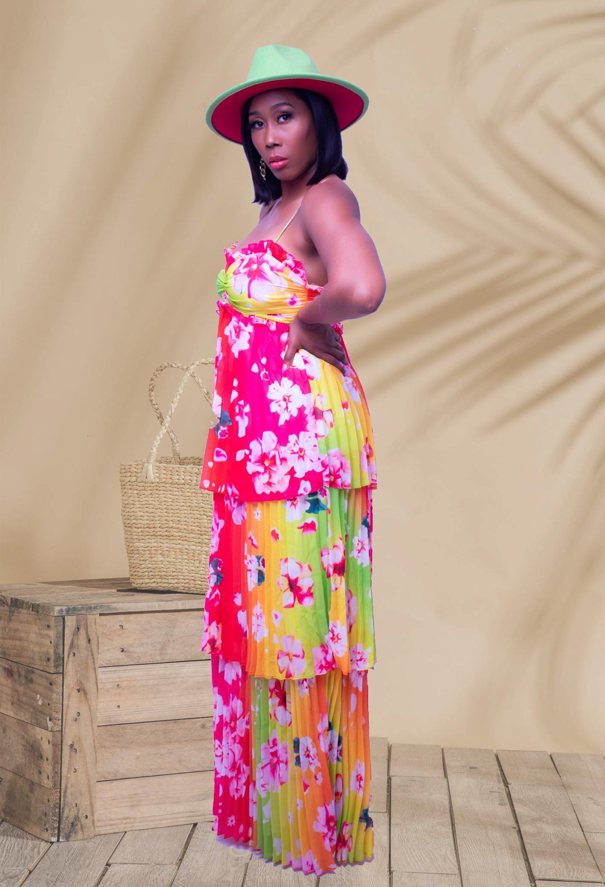 Caribbean Breeze Dress- Pink