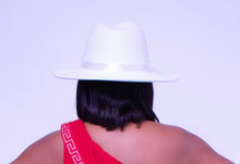 Load image into Gallery viewer, Stylish Red Bottom Fedora- White
