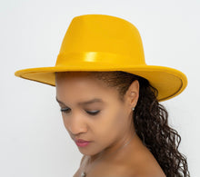 Load image into Gallery viewer, Stylish Fedora Hats- Mustard

