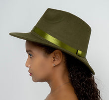 Load image into Gallery viewer, Stylish Fedora Hats - Olive
