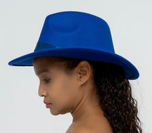 Load image into Gallery viewer, Stylish Fedora Hats- Royal blue
