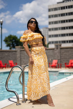 Load image into Gallery viewer, Divine Skirt Set- White and Mustard *NEW ARRIVAL*
