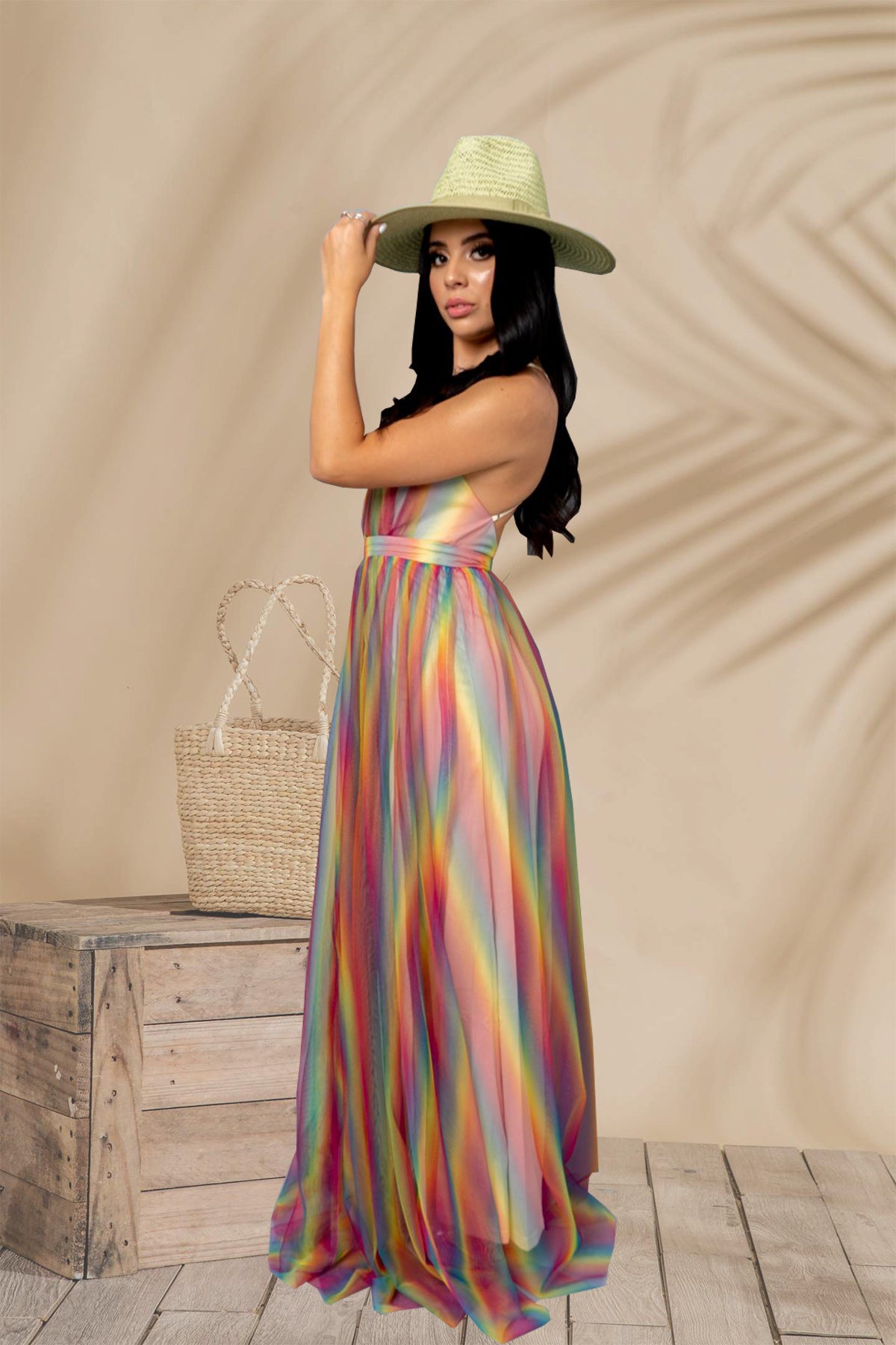 Womens Rainbow Maxi Dresses Online