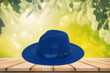 Load image into Gallery viewer, Stylish Fedora Hats- Royal blue
