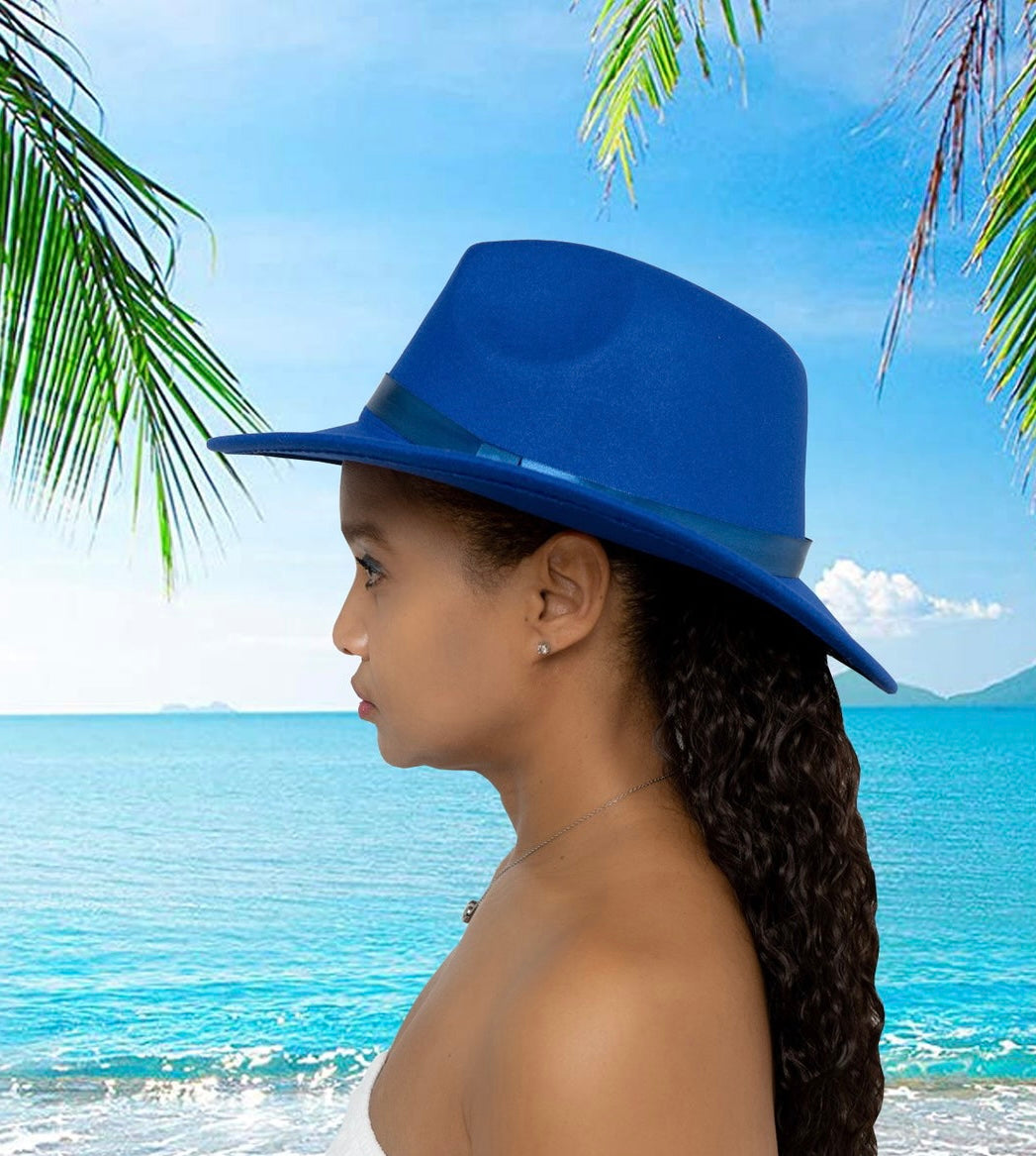 Stylish Fedora Hats- Royal blue